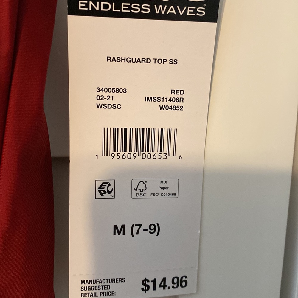 NWT ENDLESS WAVES RASHGUARD TOP - Picture 4 of 7
